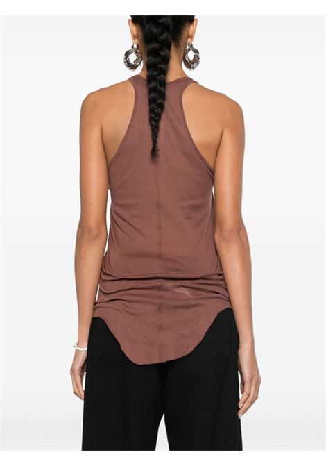 Brown seam-detail tank top Rick Owens - women RICK OWENS | RP02D3101MR93